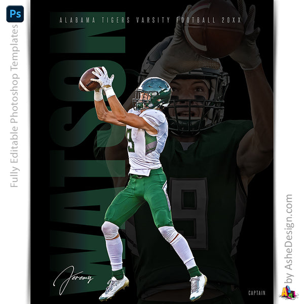 Amped Effects - Double Exposure Multi-Sport Poster Template For Photoshop
