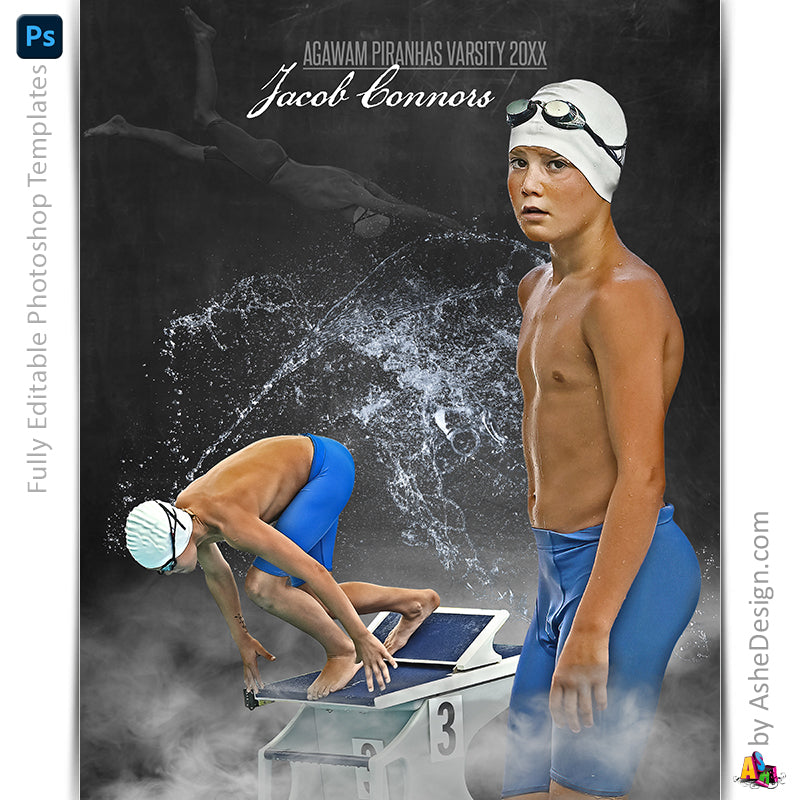 Amped Effects - Dream Weaver Swim Poster Template For Photoshop