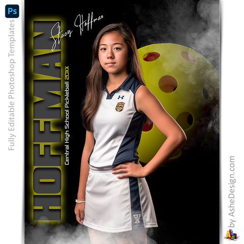 Amped Effects - From The Shadows Pickleball Poster Template For Photoshop