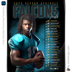 Amped Effects - Game Schedule Poster - Multi-Sport Template For Photoshop