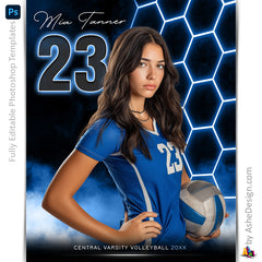 Amped Effects - Honeycomb Glow Multi-Sport Poster Template For Photoshop