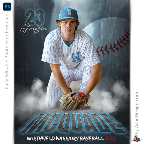 Amped Effects - In Perspective Baseball Poster Template For Photoshop
