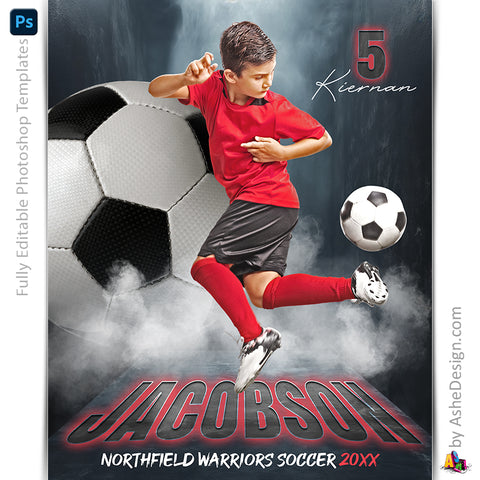 Amped Effects - In Perspective Soccer Poster Template For Photoshop