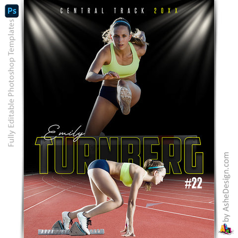 Amped Effects - In The Spotlight Track Poster Template For Photoshop