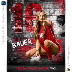 Amped Effects - Legacy Wall Soccer Poster Template For Photoshop