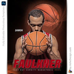 Amped Effects - Mystic Swirl Basketball Poster Template For Photoshop