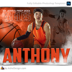 Amped Effects - Nitro Fusion Basketball Poster Template For Photoshop