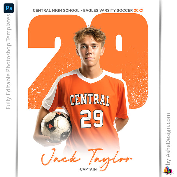 Amped Effects - Paint Splatter Multi-Sport Poster Template For Photoshop