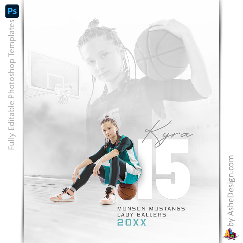 Amped Effects - Signature Moments Basketball Poster Template For Photoshop
