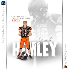 Amped Effects - Signature Moments Football Poster Template For Photoshop