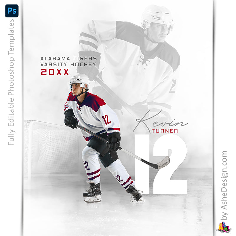 Amped Effects - Signature Moments Hockey Poster Template For Photoshop