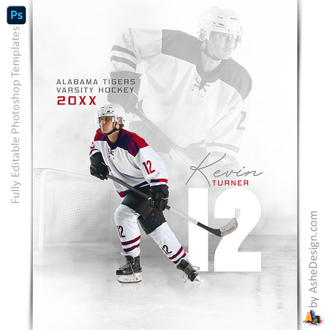 Amped Effects - Signature Moments Hockey Poster Template For Photoshop
