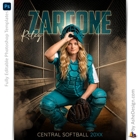Amped Effects - Smokey Dugout Poster Template For Photoshop