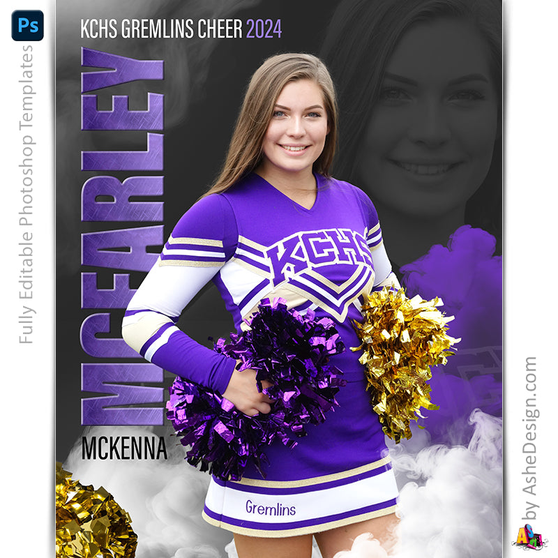 Amped Effects - Sports Legends Cheer Poster Template For Photoshop