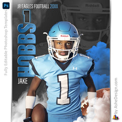 Amped Effects - Sports Legends Football Poster Template For Photoshop