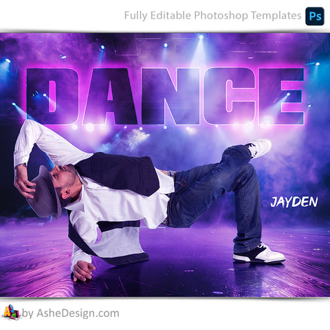 Amped Effects - Stadium Lights Dance Poster Template For Photoshop