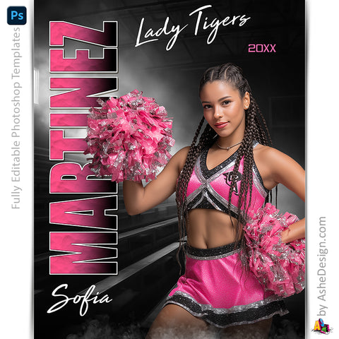 Amped Effects - Standout Cheer Poster Template For Photoshop