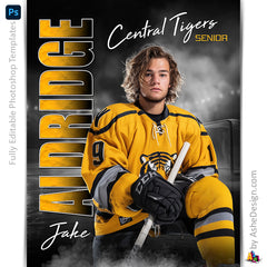 Amped Effects - Standout Hockey Poster Template For Photoshop