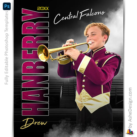 Amped Effects - Standout Marching Band Poster Template For Photoshop