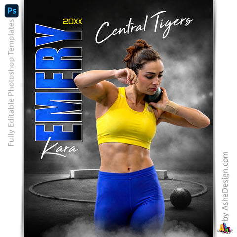 Amped Effects - Standout Shot Put Poster Template For Photoshop