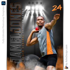 Amped Effects - Under The Lights Track Poster Template For Photoshop