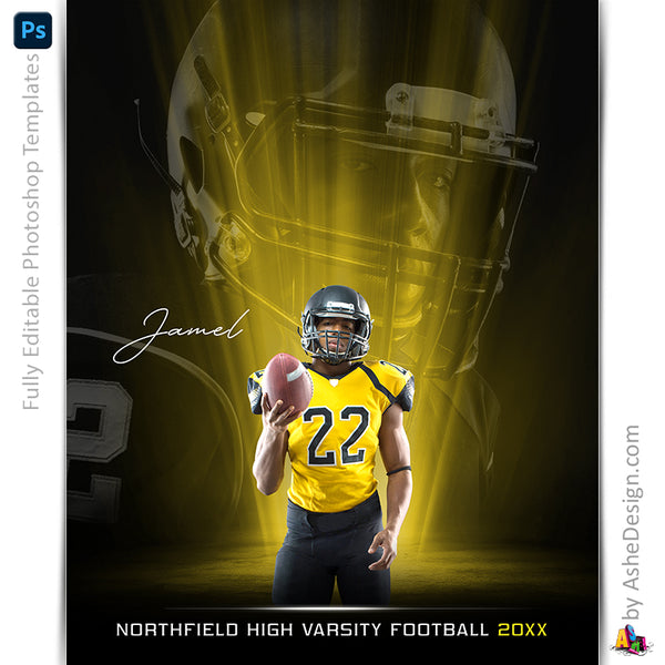 Amped Effects - Uplights Multi-Sport Poster Template For Photoshop