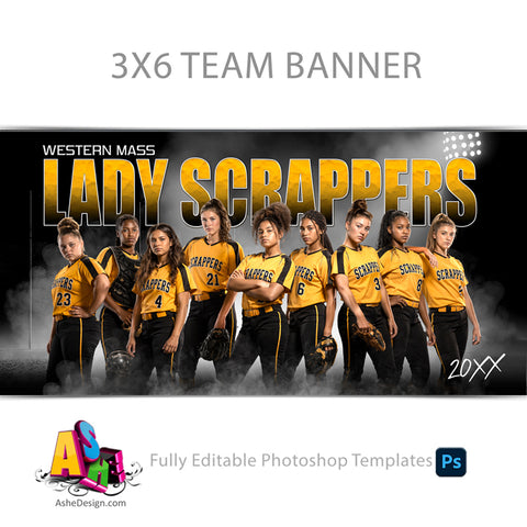 6x3 Team Sports Banner - Standout Softball