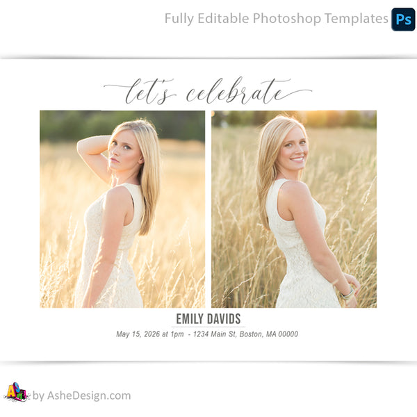 5x7 Flat Card Design - Lovely Graduate