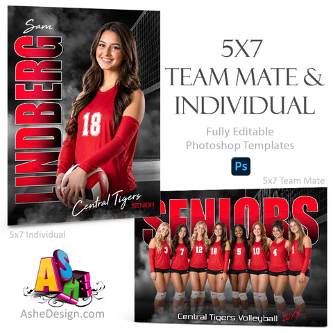 5x7 Team Mate & Individual - Standout Volleyball