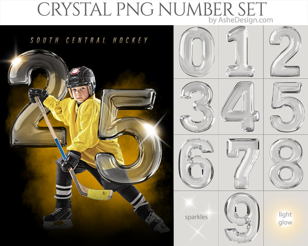 Ashe Design | PNG Number Overlays | Crystal – AsheDesign