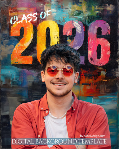 Digital Backdrop Set - Paint Storm 2026