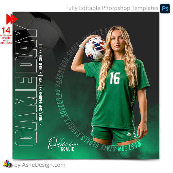 Game Day Social Media Template for Photoshop - Inner Circle