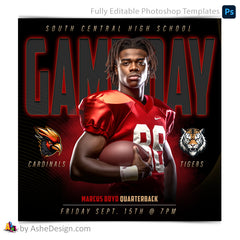 Game Day Social Media Template for Photoshop - The GOAT