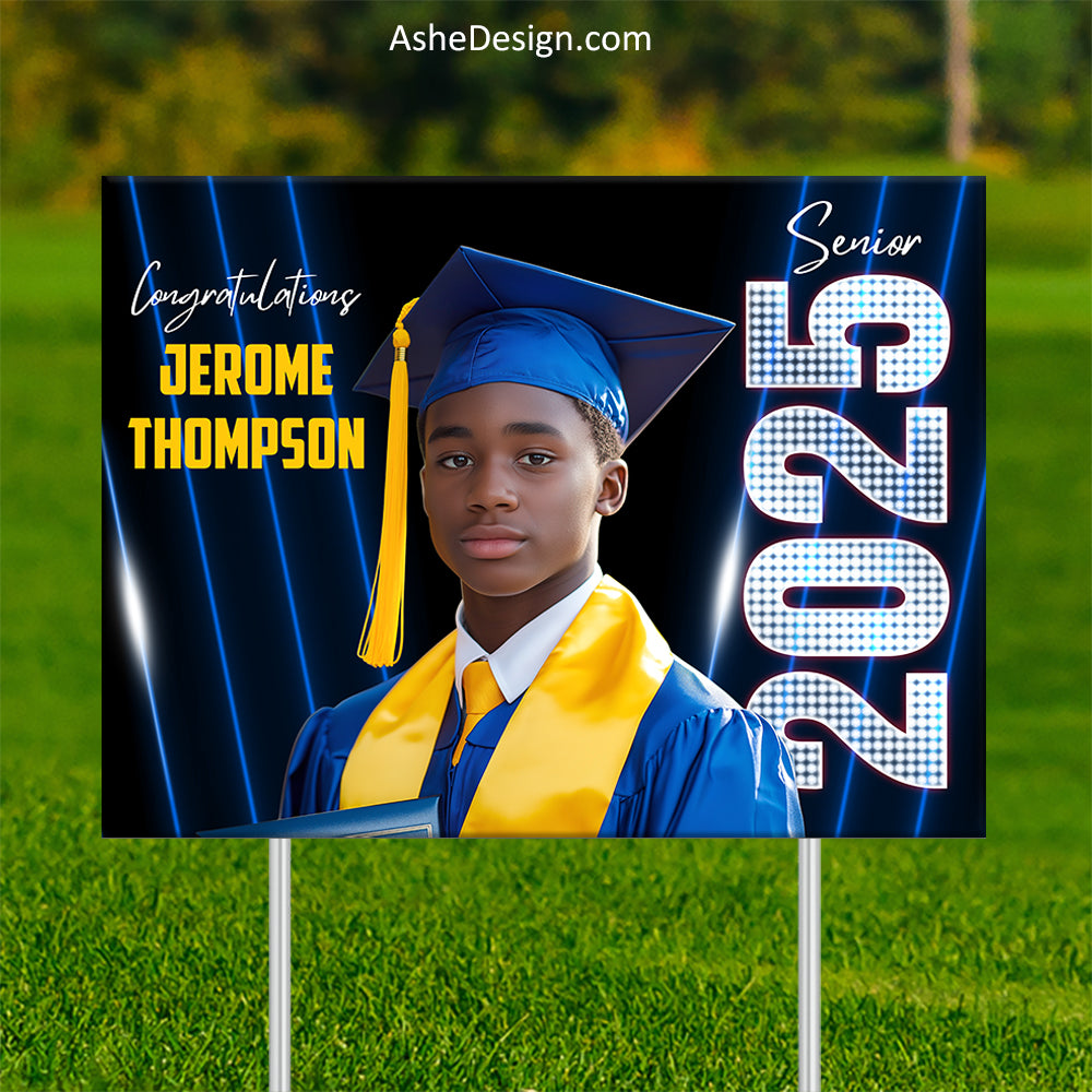 3d Grad Signs Ashe Design | Photoshop Template | Lawn Sign | 18x24 | All Star Grad ...