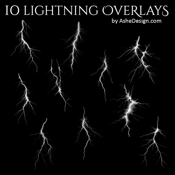 PNG Overlays - Lightning Strikes