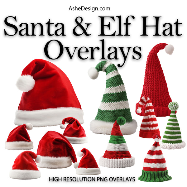 Designer Gems - Santa and Elf Hat Overlays