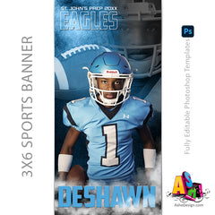 3x6 Sports Banner - Nitro Fusion Football Banner Template For Photoshop