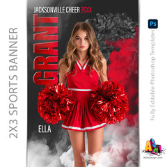 2x3 Amped Sports Banner - Sports Legends Cheer