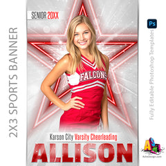 2x3 Amped Sports Banner - Stardust Cheer