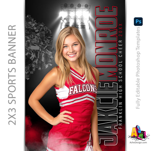 2x3 Amped Sports Banner - Under The Lights Cheer