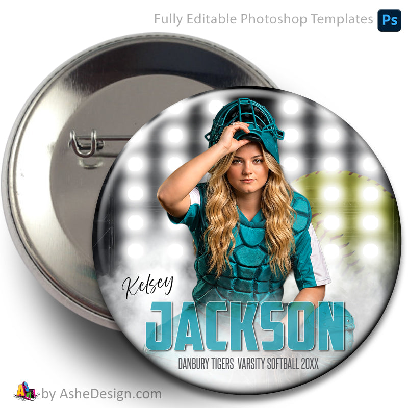 Sports Button - Side Lights Multi-Sport Template for Photoshop