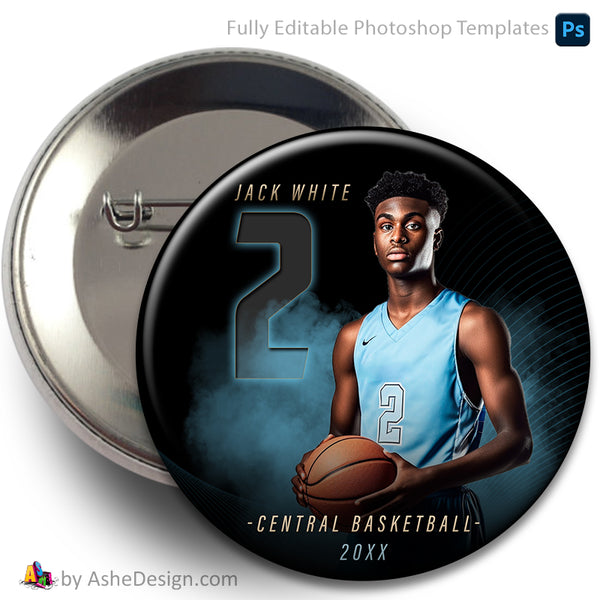 Sports Button - Multi-Sport Photoshop Template The GOAT
