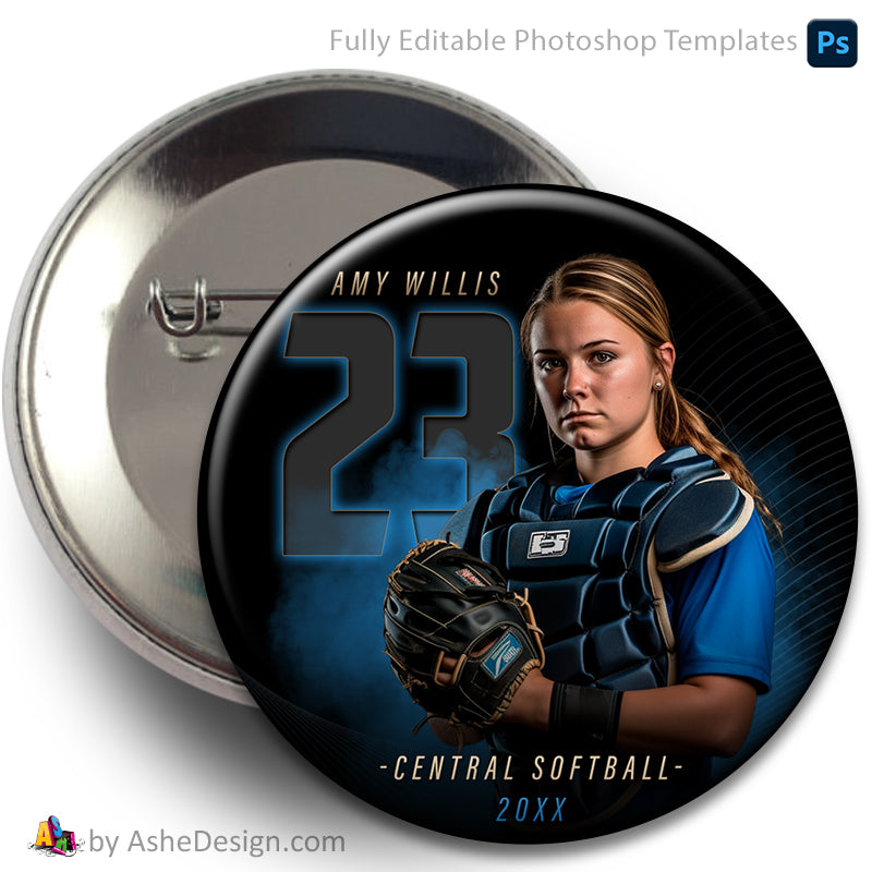 Sports Button - Multi-Sport Photoshop Template The GOAT