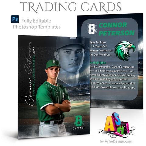 Ashe Design Sports Trading Cards - Reflection Baseball