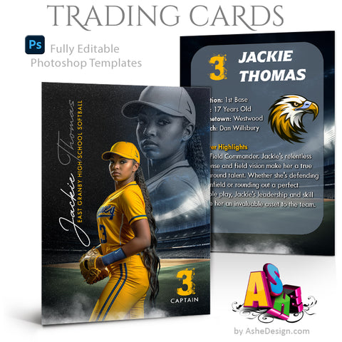 Ashe Design Sports Trading Cards - Reflection Softball