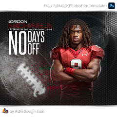 Amped Effects - Honeycomb Football Poster Template For Photoshop