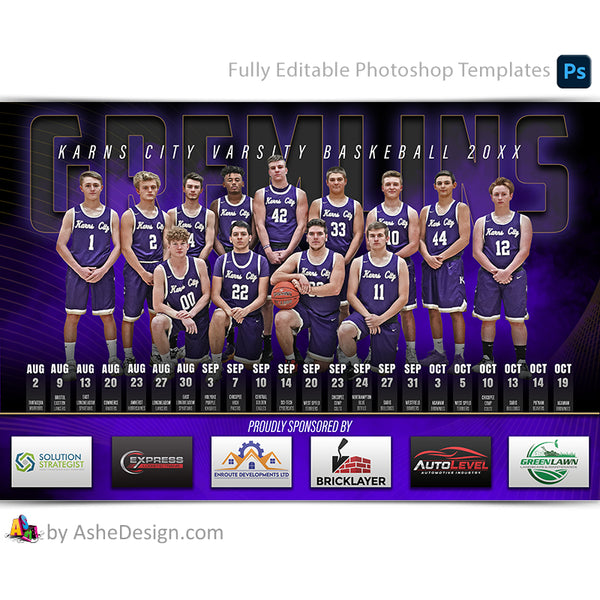Ashe Design Sports Team Schedule Sponsor Poster Multi Sport ashe-design-sports-team-schedule-sponsor-poster-multi-sport