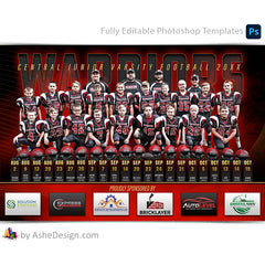 Sports Team Schedule Sponsor Poster - Multi-Sport Template For Photoshop - The GOAT