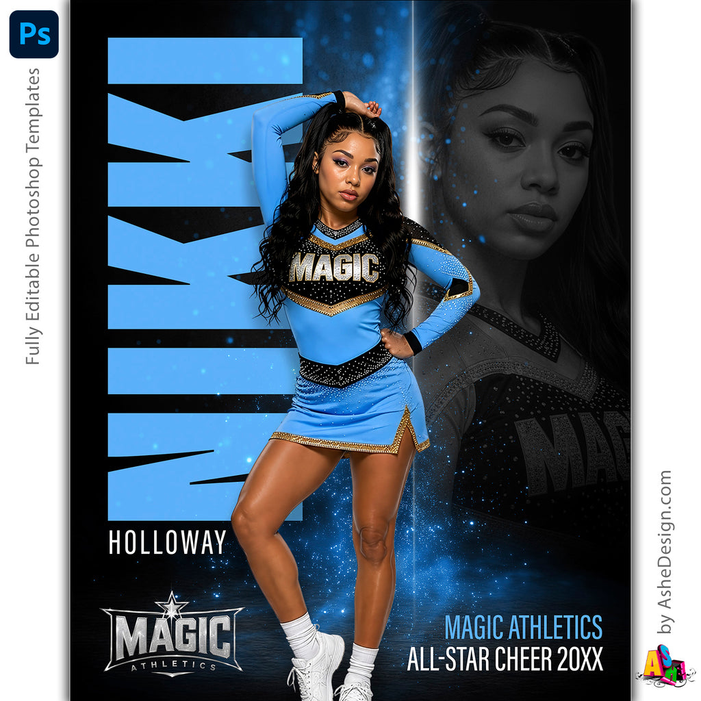 Amped Effects - Double Take Cheer Poster Template For Photoshop
