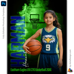 Amped Effects - Power Play Basketball Poster Template For Photoshop